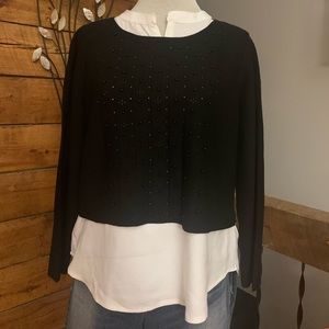 SOLD.  New  blouse with beautiful detail !